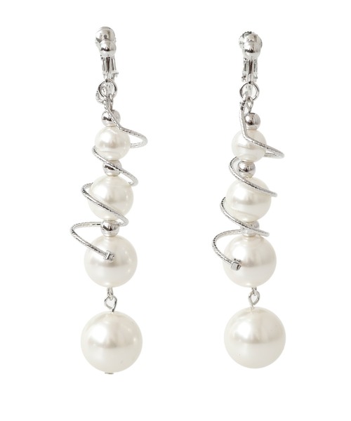 PourVous（プールヴー）の「ツイストバー&パール イヤリング 結婚式 同窓会 オケージョン お呼ばれ （イヤリング・レディース・シルバー/ゴールド・FREE）」の8枚目の写真