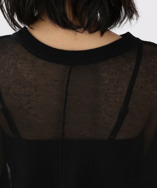 LOWRYS FARM（ローリーズファーム）の「シアーＦスリットプルオーバー　878441（ニット/セーター・レディース・ブラック/ブルー/アイボリー・FREE）」の9枚目の写真