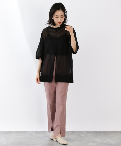 LOWRYS FARM（ローリーズファーム）の「シアーＦスリットプルオーバー　878441（ニット/セーター・レディース・ブラック/ブルー/アイボリー・FREE）」の10枚目の写真