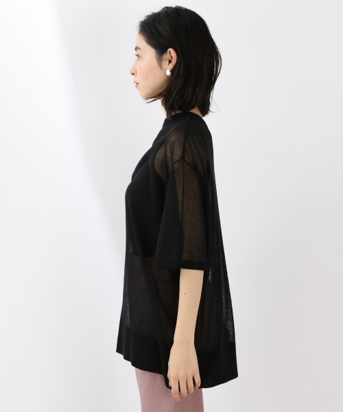 LOWRYS FARM（ローリーズファーム）の「シアーＦスリットプルオーバー　878441（ニット/セーター・レディース・ブラック/ブルー/アイボリー・FREE）」の6枚目の写真