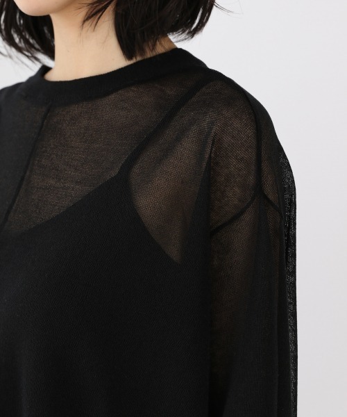 LOWRYS FARM（ローリーズファーム）の「シアーＦスリットプルオーバー　878441（ニット/セーター・レディース・ブラック/ブルー/アイボリー・FREE）」の5枚目の写真