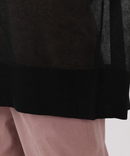 LOWRYS FARM（ローリーズファーム）の「シアーＦスリットプルオーバー　878441（ニット/セーター・レディース・ブラック/ブルー/アイボリー・FREE）」の7枚目の写真