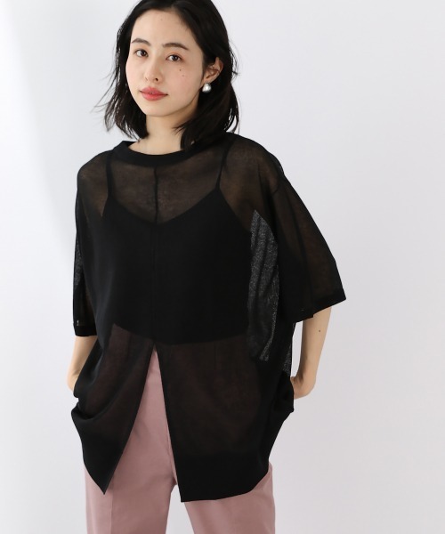 LOWRYS FARM（ローリーズファーム）の「シアーＦスリットプルオーバー　878441（ニット/セーター・レディース・ブラック/ブルー/アイボリー・FREE）」の12枚目の写真