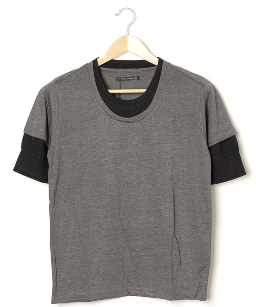 INNOCENT(イノセント)の「5分袖フェイクカットソー(Tシャツ/カットソー・レディース・ホワイト/チャコールグレー/ブラック/ネイビー/キャメル/スモークピンク・MEDIUM/LARGE/X-LARGE)」の4枚目の写真