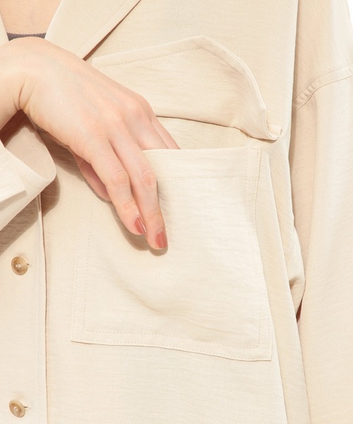 LAKOLE（ラコレ）の「オープンカラーシャツ / LAKOLE（シャツ/ブラウス・レディース・ベージュ/オリーブ/オレンジ・SMALL/MEDIUM）」の14枚目の写真