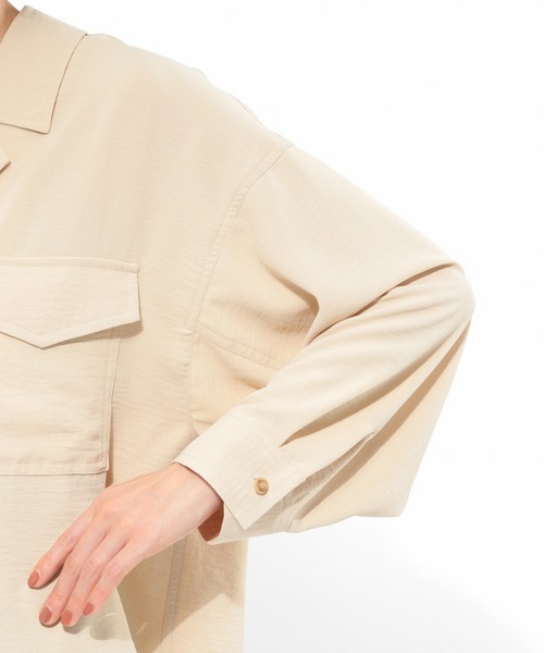 LAKOLE（ラコレ）の「オープンカラーシャツ / LAKOLE（シャツ/ブラウス・レディース・ベージュ/オリーブ/オレンジ・SMALL/MEDIUM）」の15枚目の写真