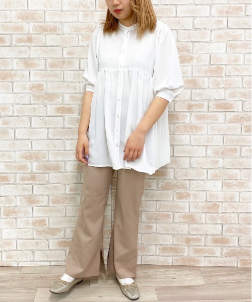 apres jour（アプレジュール）の「サイドプリーツブラウス【ZOZOTOWN限定アイテム】（シャツ/ブラウス・レディース・オフホワイト/サックスブルー/ラベンダー・フリー）」の6枚目の写真