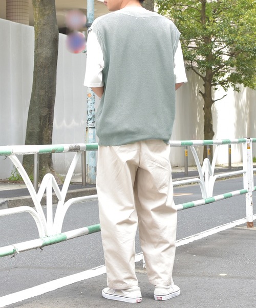 PairPair（ペアペア）の「ニットベスト×Tシャツセット(ユニセックス)（ベスト・レディース・ライトブルー/ベージュ/アイボリー・MEDIUM/LARGE）」の15枚目の写真