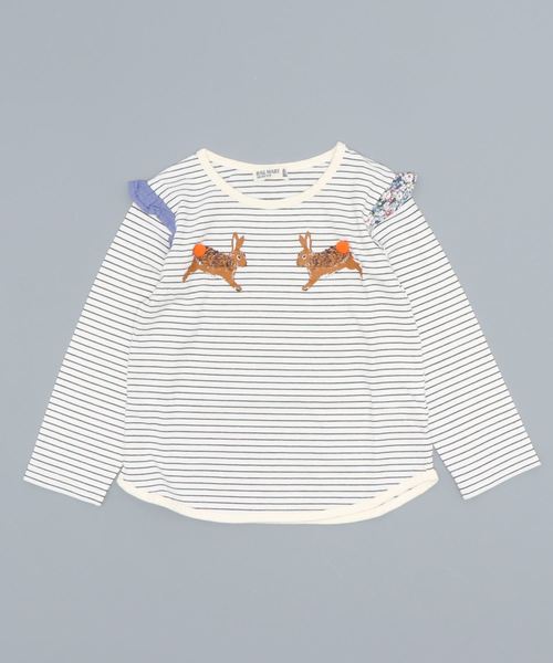 RAGMART(ラグマート)の「うさぎプリントTシャツ(Tシャツ/カットソー・キッズ・ブラウン/オフホワイト・100cm/130cm/110cm/120cm)」の9枚目の写真