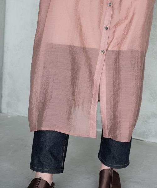 Aunt Marie's（アントマリーズ）の「バルーンスリーブシャツワンピース / AUNT MARIE'S（ワンピース・レディース・ライトグレー/ブラック/モカ・FREE）」の15枚目の写真