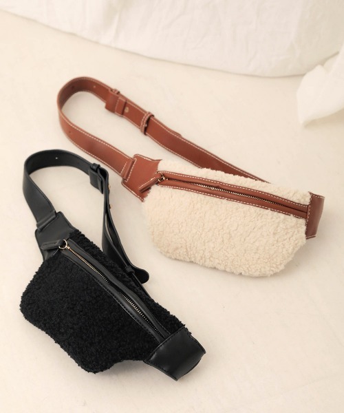 Bab（バブ）の「【WEB限定】ボアコンビボディーバッグ（ボディバッグ/ウエストポーチ・レディース・アイボリー/ブラック・FREE）」の17枚目の写真