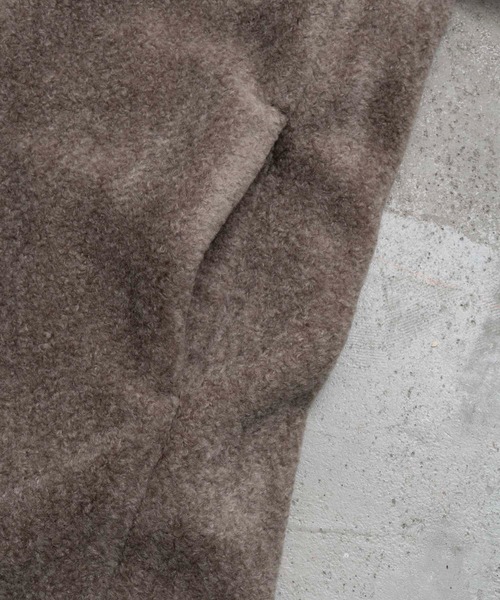 MAISON SPECIAL(メゾンスペシャル)の「《ユニセックスアイテム》マルチファブリックプライムオーバーノーカラーコート 【MAISON SPECIAL/メゾンスペシャル】(チェスターコート・メンズ・ブラック/ベージュ/マルチ/チャコール・44/46)」の13枚目の写真