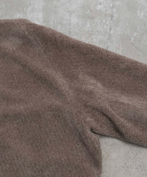 MAISON SPECIAL(メゾンスペシャル)の「《ユニセックスアイテム》マルチファブリックプライムオーバーノーカラーコート 【MAISON SPECIAL/メゾンスペシャル】(チェスターコート・メンズ・ブラック/ベージュ/マルチ/チャコール・44/46)」の5枚目の写真