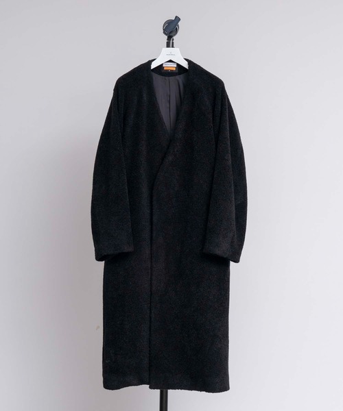 MAISON SPECIAL(メゾンスペシャル)の「《ユニセックスアイテム》マルチファブリックプライムオーバーノーカラーコート 【MAISON SPECIAL/メゾンスペシャル】(チェスターコート・メンズ・ブラック/ベージュ/マルチ/チャコール・44/46)」の19枚目の写真