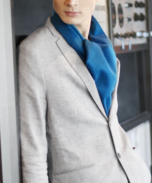 Filomo（フィローモ）の「[Filomo]カシミヤマフラーメンズフリンジ デザイン（マフラー・メンズ・モカ/キャメル/マスタード/ボルドー/ロイヤルブルー/ライトグレー/アッシュグレー/ブラック/ベージュ/ネイビー/レッド/カーキ/サックスブルー/ターコイズブルー/ダークグレー・FREE）」の11枚目の写真