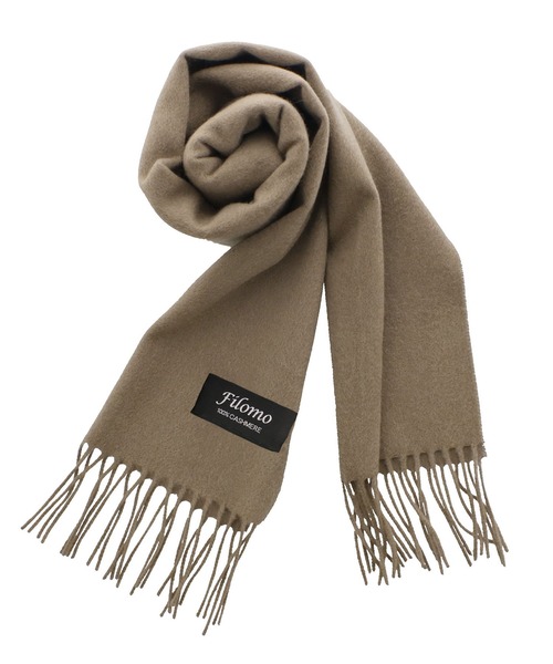 Filomo（フィローモ）の「[Filomo]カシミヤマフラーメンズフリンジ デザイン（マフラー・メンズ・モカ/キャメル/マスタード/ボルドー/ロイヤルブルー/ライトグレー/アッシュグレー/ブラック/ベージュ/ネイビー/レッド/カーキ/サックスブルー/ターコイズブルー/ダークグレー・FREE）」の16枚目の写真