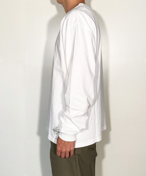NUMBER (N)INE(ナンバーナイン)の「PAPER TAG_LONG SLEEVE T-SHIRT(Tシャツ/カットソー・メンズ・ホワイト/ブラック/オレンジ・2/4/3/5)」の4枚目の写真