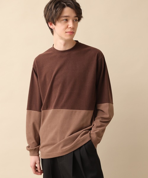 JUNRED(ジュンレッド)の「モイスチャースムース切替クルー(Tシャツ/カットソー・メンズ・ベージュ系その他/ブルー系その他・S/M/L)」の11枚目の写真