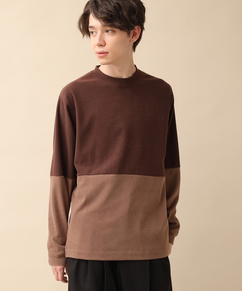 JUNRED(ジュンレッド)の「モイスチャースムース切替クルー(Tシャツ/カットソー・メンズ・ベージュ系その他/ブルー系その他・S/M/L)」の7枚目の写真