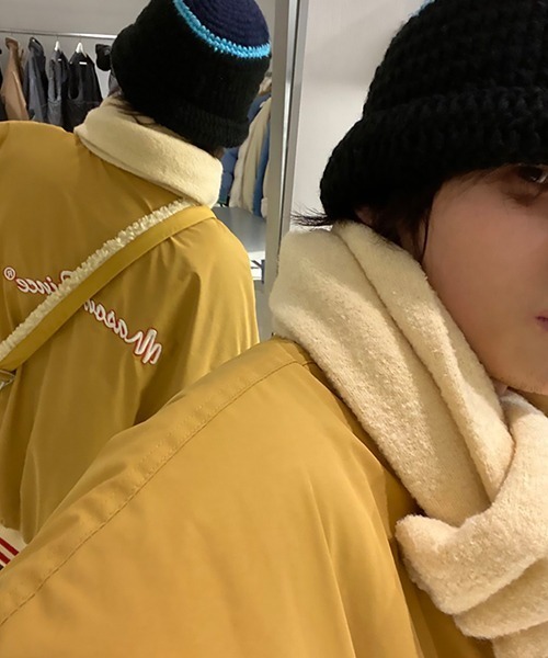 MASONPRINCE（メイソンプリンス）の「【MASONPRINCE】Reversible Boa Military JKT WT0940（ミリタリージャケット・メンズ・ブラック/ベージュ・S/M/L）」の9枚目の写真