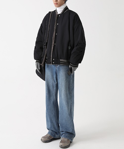 MASONPRINCE（メイソンプリンス）の「【MASONPRINCE】Reversible Boa Military JKT WT0940（ミリタリージャケット・メンズ・ブラック/ベージュ・S/M/L）」の18枚目の写真