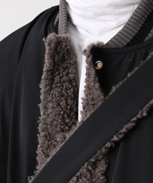 MASONPRINCE（メイソンプリンス）の「【MASONPRINCE】Reversible Boa Military JKT WT0940（ミリタリージャケット・メンズ・ブラック/ベージュ・S/M/L）」の20枚目の写真