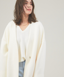 qualite | ダンボールニットコート(ノーカラーコート)