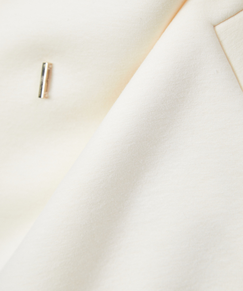 qualite（カリテ）の「ダンボールニットコート（ノーカラーコート・レディース・ホワイト/チャコールグレー・36/38）」の12枚目の写真