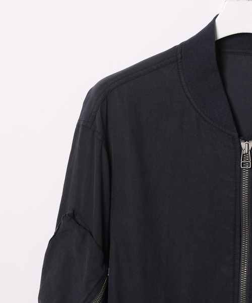 ADAM ET ROPE'（アダムエロペ）の「リヨセルフライト ルーズジャケット（ブルゾン・メンズ・ネイビー/オリーブ・M/L）」の5枚目の写真