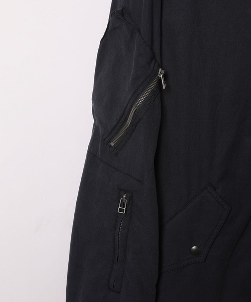 ADAM ET ROPE'（アダムエロペ）の「リヨセルフライト ルーズジャケット（ブルゾン・メンズ・ネイビー/オリーブ・M/L）」の4枚目の写真