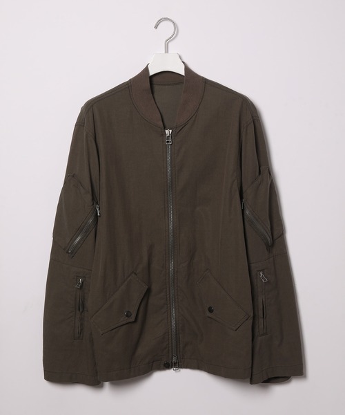 ADAM ET ROPE'（アダムエロペ）の「リヨセルフライト ルーズジャケット（ブルゾン・メンズ・ネイビー/オリーブ・M/L）」の11枚目の写真