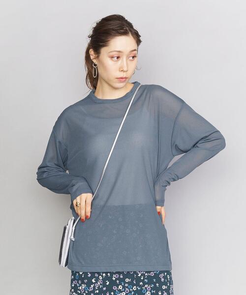 BEAUTY&YOUTH UNITED ARROWS(ビューティーアンドユースユナイテッドアローズ)の「BY リブシアープルオーバー(Tシャツ/カットソー・レディース・コバルトブルー/オフホワイト/イエロー/ブラック・FREE)」の4枚目の写真