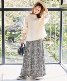 【低身長向けSサイズあり】ハイウエストロングフレアスカート