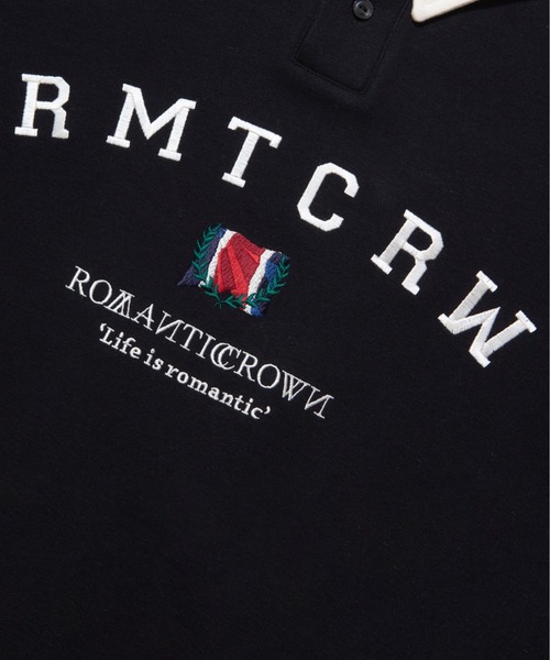 ROMANTIC CROWN（ロマンティッククラウン）の「【ROMANTIC CROWN】RMTCRW LINING POLO SHIRT / ロマンティッククラウン ロゴ ライニング ポロシャツ（ポロシャツ・メンズ・ネイビー/オートミール/ブラック・SMALL/MEDIUM/X-LARGE/LARGE）」の14枚目の写真