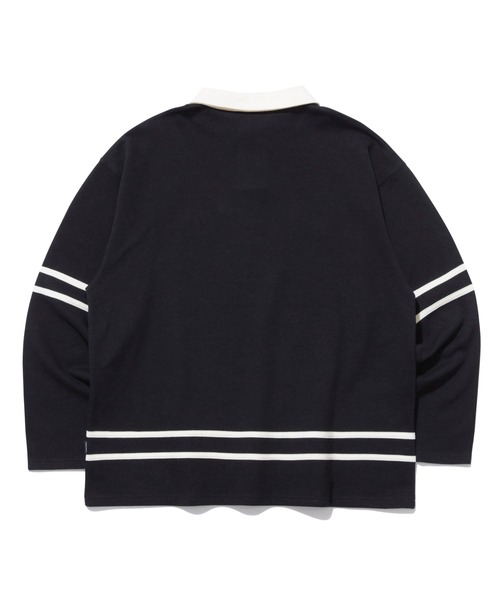 ROMANTIC CROWN（ロマンティッククラウン）の「【ROMANTIC CROWN】RMTCRW LINING POLO SHIRT / ロマンティッククラウン ロゴ ライニング ポロシャツ（ポロシャツ・メンズ・ネイビー/オートミール/ブラック・SMALL/MEDIUM/X-LARGE/LARGE）」の12枚目の写真