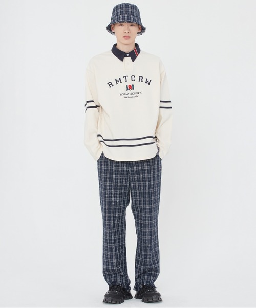 ROMANTIC CROWN（ロマンティッククラウン）の「【ROMANTIC CROWN】RMTCRW LINING POLO SHIRT / ロマンティッククラウン ロゴ ライニング ポロシャツ（ポロシャツ・メンズ・ネイビー/オートミール/ブラック・SMALL/MEDIUM/X-LARGE/LARGE）」の20枚目の写真