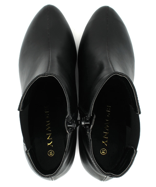 WEGO(ウィゴー)の「WEGO/サイドゴアショートブーツ(ブーツ・レディース・ブラック/ベージュ・MEDIUM/LARGE)」の9枚目の写真