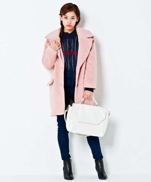 WEGO(ウィゴー)の「WEGO/サイドゴアショートブーツ(ブーツ・レディース・ブラック/ベージュ・MEDIUM/LARGE)」の3枚目の写真