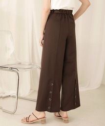 【WEB限定】バックボタンツイルワイドパンツ
