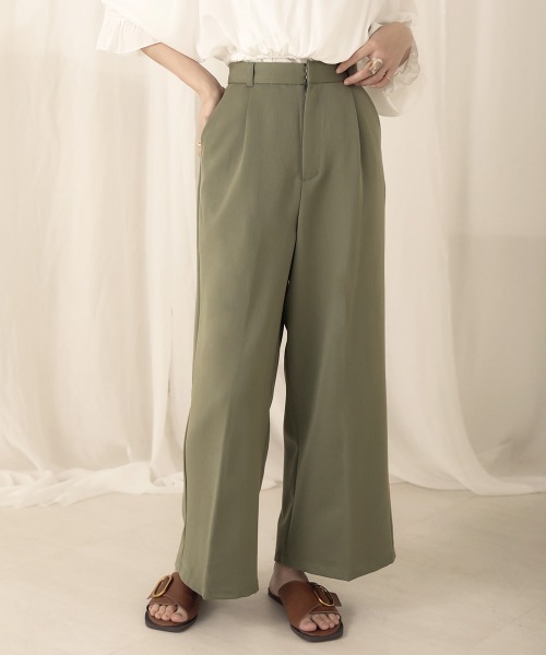 Bab(バブ)の「【WEB限定】バックボタンツイルワイドパンツ(その他パンツ・レディース・ブラック/ブラウン/ライトカーキ・38)」の9枚目の写真