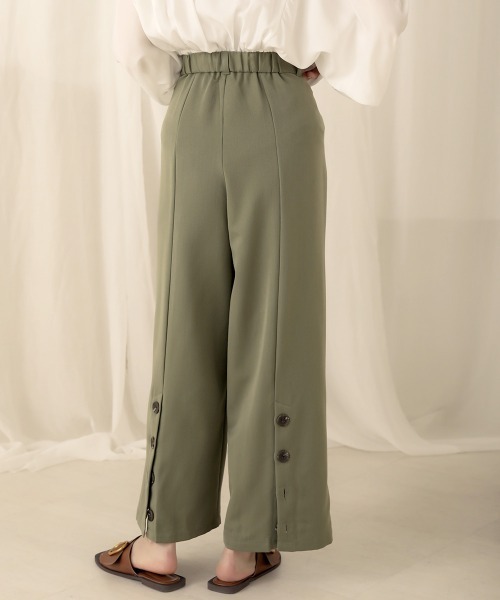 Bab(バブ)の「【WEB限定】バックボタンツイルワイドパンツ(その他パンツ・レディース・ブラック/ブラウン/ライトカーキ・38)」の15枚目の写真