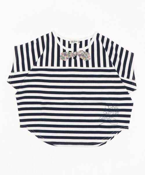 RAGMART(ラグマート)の「ボーダードルマンTシャツ(Tシャツ/カットソー・キッズ・ネイビー/グリーン・120cm/100cm/110cm/130cm)」の7枚目の写真