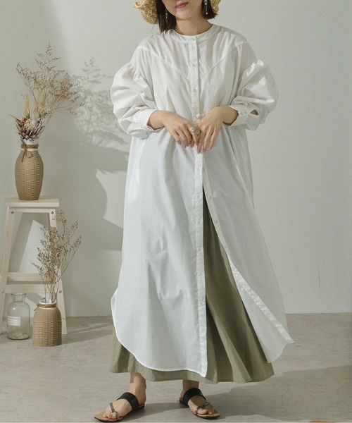 Ambre Neige(アンブルネージュ)の「2WAYロングシャツワンピース/【WEB/EC限定商品】(シャツワンピース・レディース・ブラック/オフホワイト・FREE)」の22枚目の写真