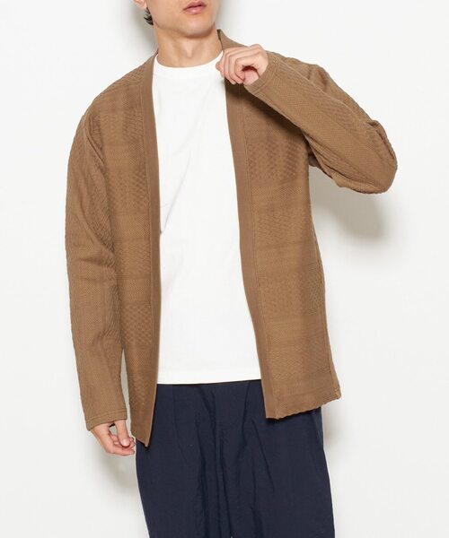 MEN'S MELROSE（メンズメルローズ）の「ケーブルジャージーボタンレスカーデ（カーディガン/ボレロ・メンズ・ライトブラウン/ベージュ/グリーン・3/4）」の19枚目の写真