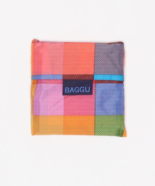 BAGGU（バグー）の「【BAGGU(バグゥ)】マドラス柄スタンダード（エコバッグ/サブバッグ・レディース・ピンク/グリーン・FREE）」の6枚目の写真
