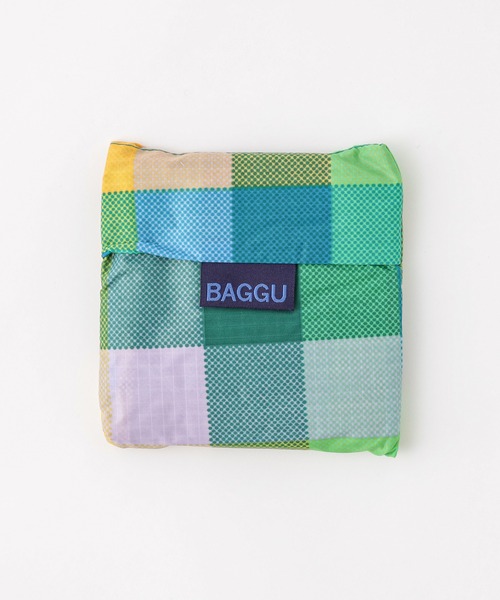 BAGGU（バグー）の「【BAGGU(バグゥ)】マドラス柄スタンダード（エコバッグ/サブバッグ・レディース・ピンク/グリーン・FREE）」の9枚目の写真