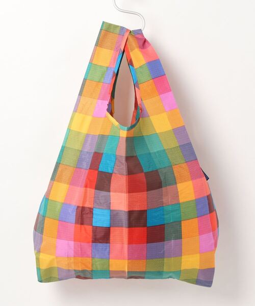 BAGGU（バグー）の「【BAGGU(バグゥ)】マドラス柄スタンダード（エコバッグ/サブバッグ・レディース・ピンク/グリーン・FREE）」の10枚目の写真