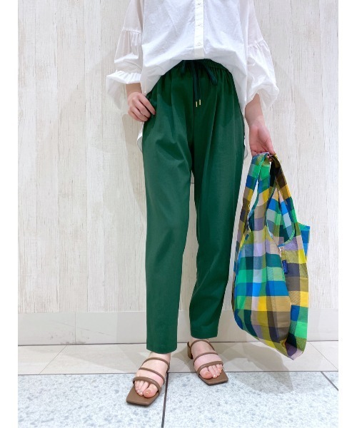 BAGGU（バグー）の「【BAGGU(バグゥ)】マドラス柄スタンダード（エコバッグ/サブバッグ・レディース・ピンク/グリーン・FREE）」の14枚目の写真