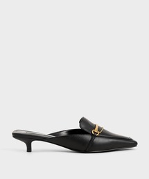 CHARLES & KEITH | メタリックアクセント ローファーミュール / Metallic Accent Loafer Mules(パンプス)