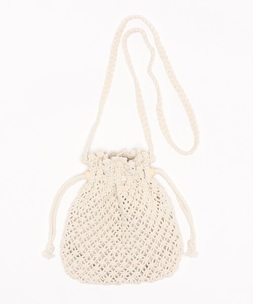 CIAOPANIC（チャオパニック）の「アミナリミニショルダーバッグ/巾着バッグ（ショルダーバッグ・レディース・ホワイト/キャメル・FREE）」の6枚目の写真